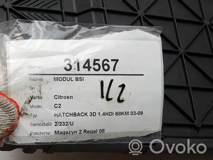 Citroen C2 Muut ohjainlaitteet/moduulit 9652474580