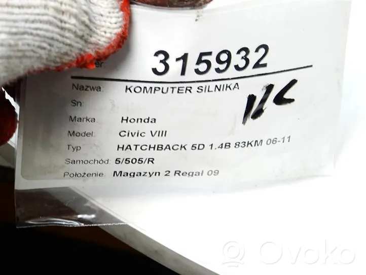 Honda Civic Komputer / Sterownik ECU silnika 37820-RSH-E13