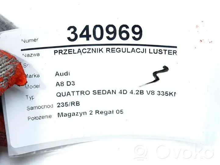 Audi A8 S8 D3 4E Sivupeilin kytkin 8E0959565A
