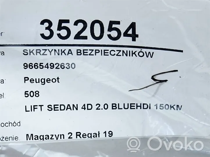 Peugeot 508 Fuse box set 9665492680