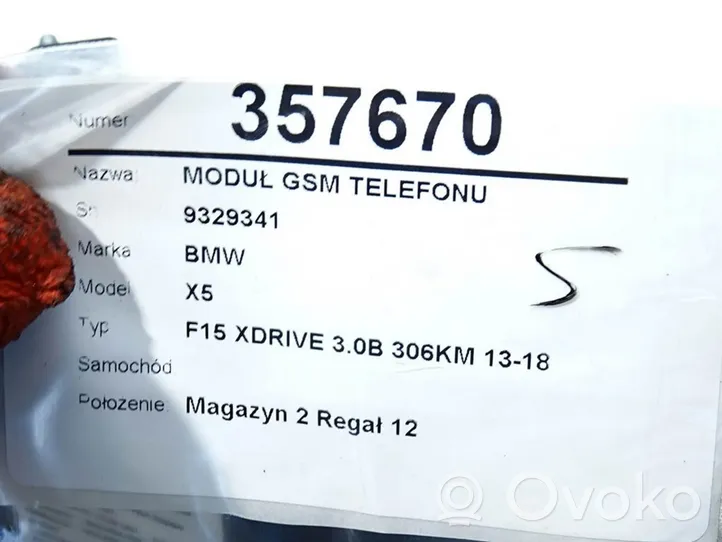 BMW X5 F15 Muut ohjainlaitteet/moduulit 9329341