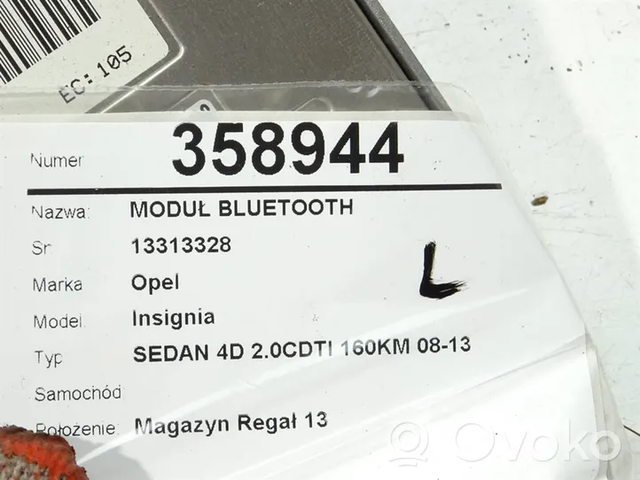 Opel Insignia A Moduł / Sterownik Bluetooth 13313328