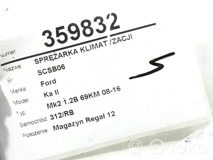Ford Ka Ilmastointilaitteen kompressorin pumppu (A/C) 51747318