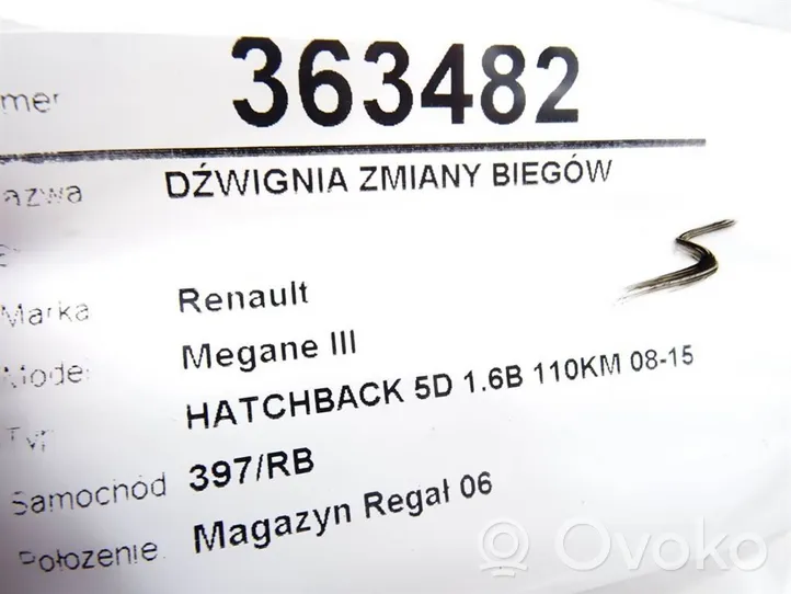 Renault Megane III Gear shift rod 8200777403