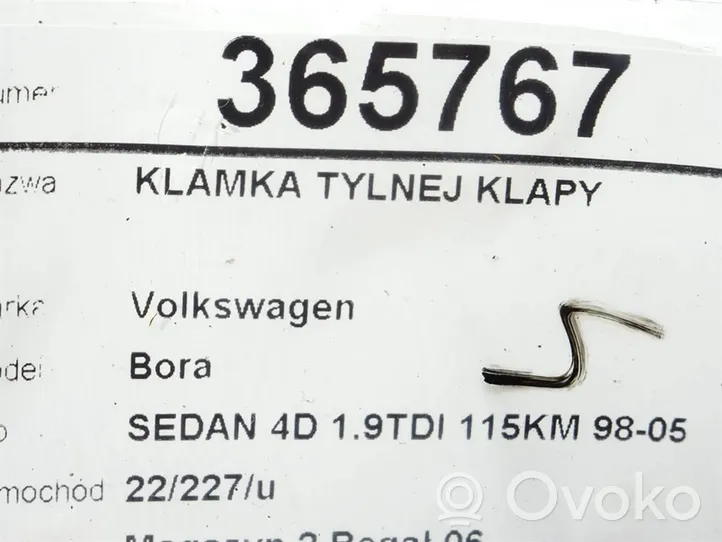 Volkswagen Bora Maniglia esterna del portellone posteriore/bagagliaio 1J0827566C