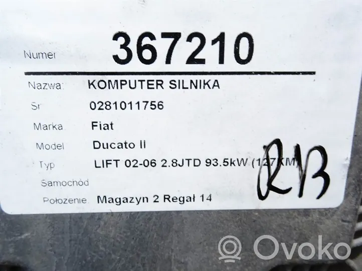 Fiat Ducato Moottorin ohjainlaite/moduuli (käytetyt) 