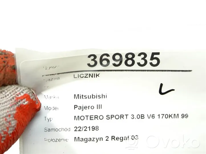 Mitsubishi Pajero Tachimetro (quadro strumenti) MR962728
