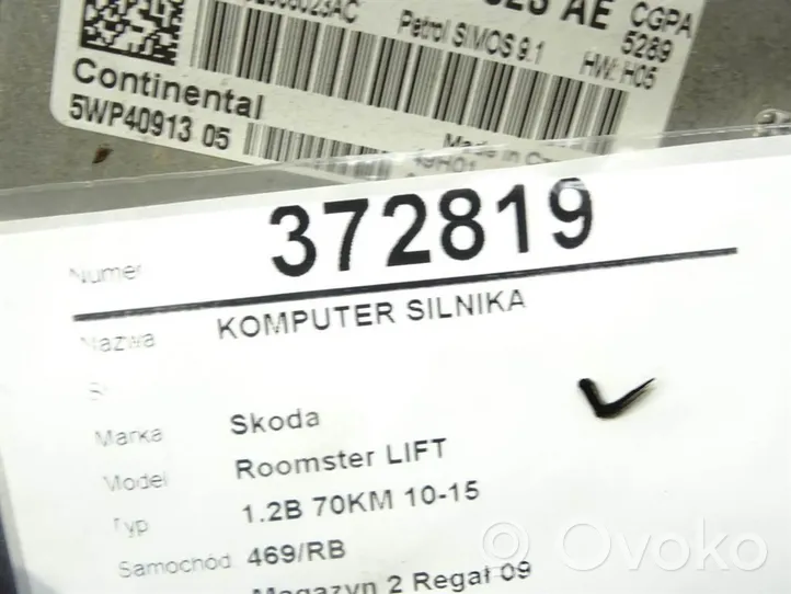 Skoda Roomster (5J) Komputer / Sterownik ECU silnika 03E906023AE