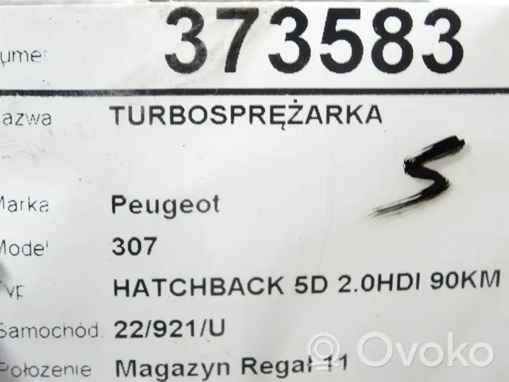 Peugeot 307 Turbine 9645247080