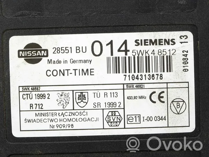 Nissan Almera Tino Korin keskiosan ohjainlaite 28551BU014