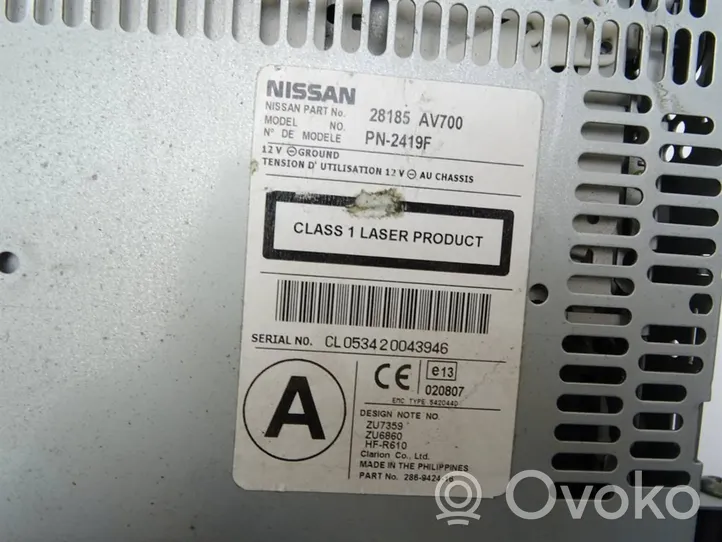 Nissan Primera Cambiador de CD/DVD 28185AV700