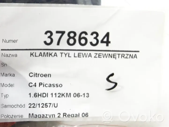 Citroen C4 I Picasso Išorinė atidarymo rankena galinių durų 