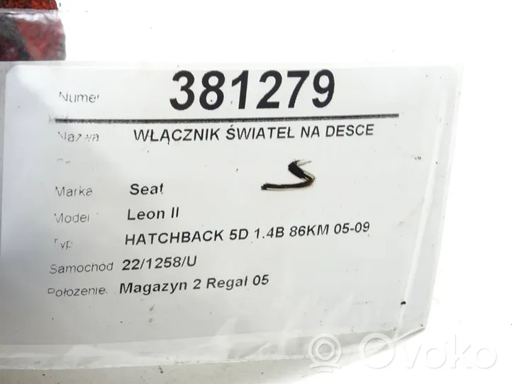 Seat Leon (1P) Inne przełączniki i przyciski 1P1941431B