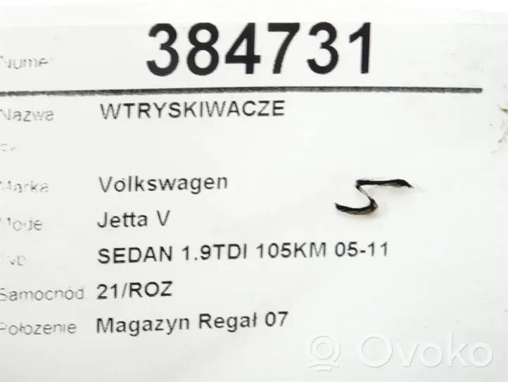 Volkswagen Jetta V Purkštukų (forsunkių) komplektas 038130073AG