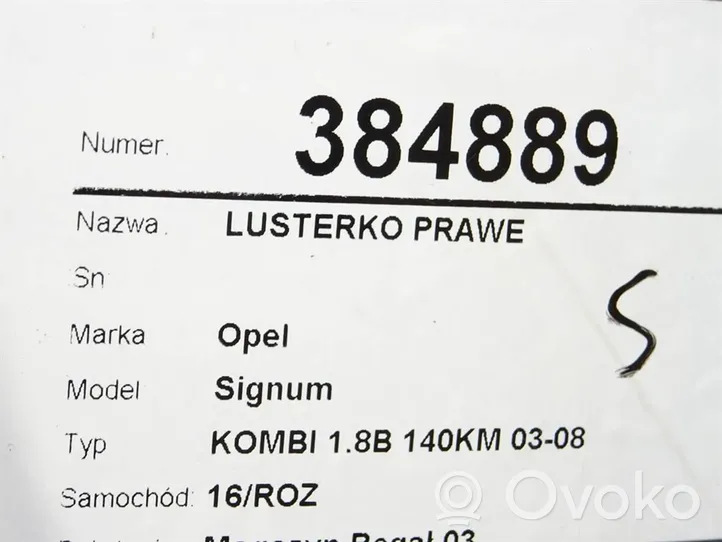 Opel Signum Elektryczne lusterko boczne drzwi przednich 