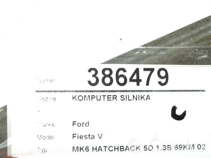 Ford Fiesta Komputer / Sterownik ECU silnika 2S6A-12A650-ZB