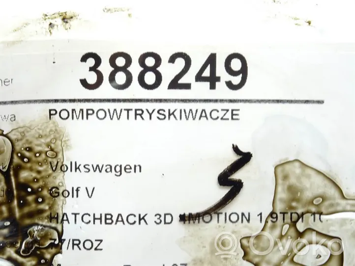 Volkswagen Golf V Kit d'injecteurs de carburant 0414720215
