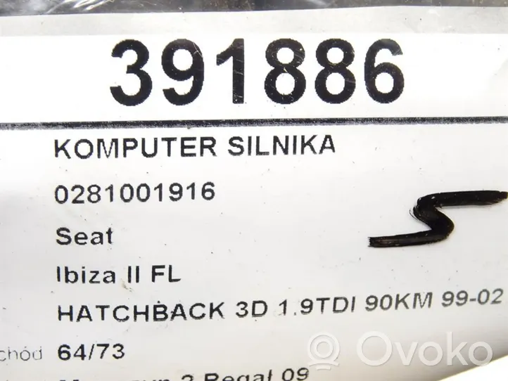 Seat Ibiza II (6k) Komputer / Sterownik ECU silnika 