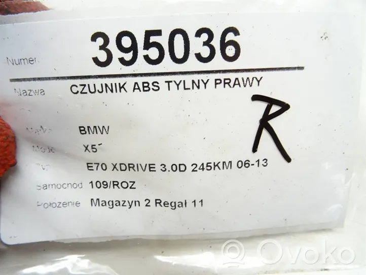 BMW X5 E70 Capteur de vitesse de roue ABS 