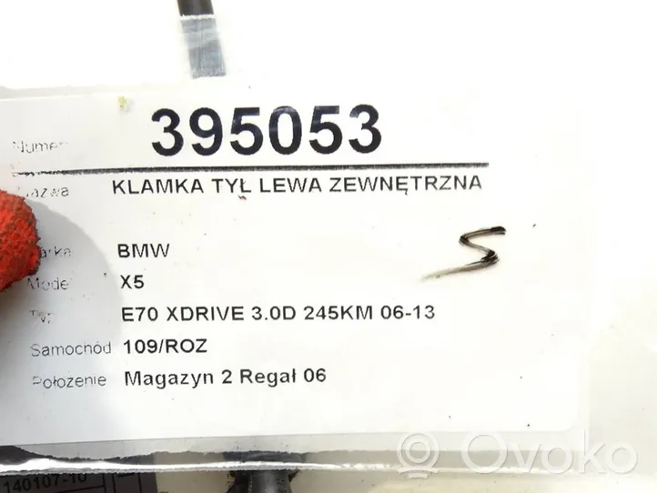 BMW X5 E70 Klamka zewnętrzna drzwi tylnych 