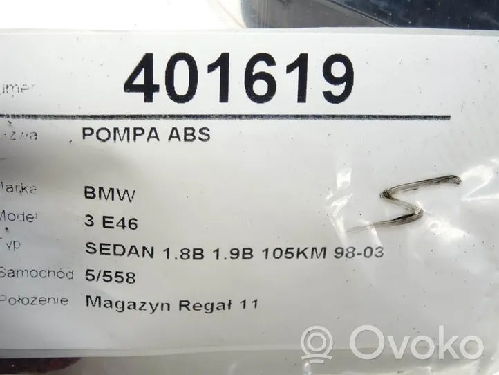 BMW 3 E46 ABS-pumppu 6751767