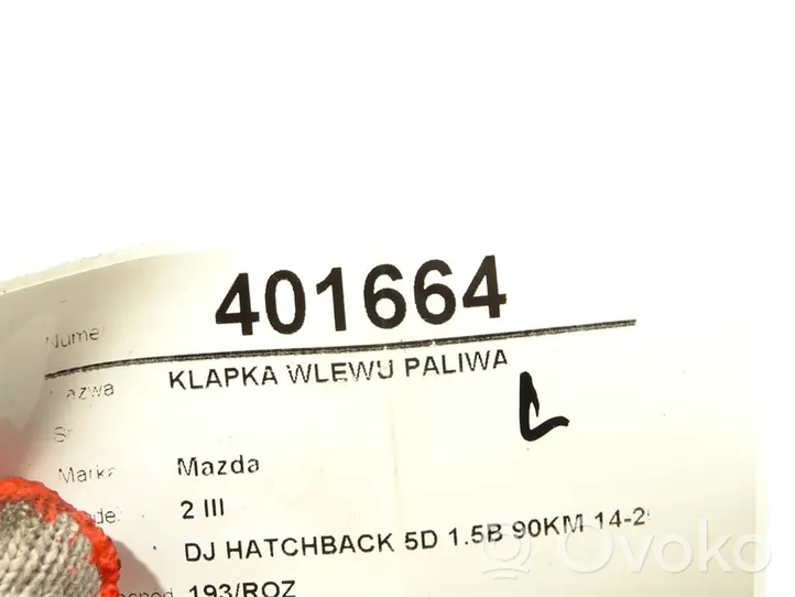 Mazda 2 Klapka wlewu paliwa 