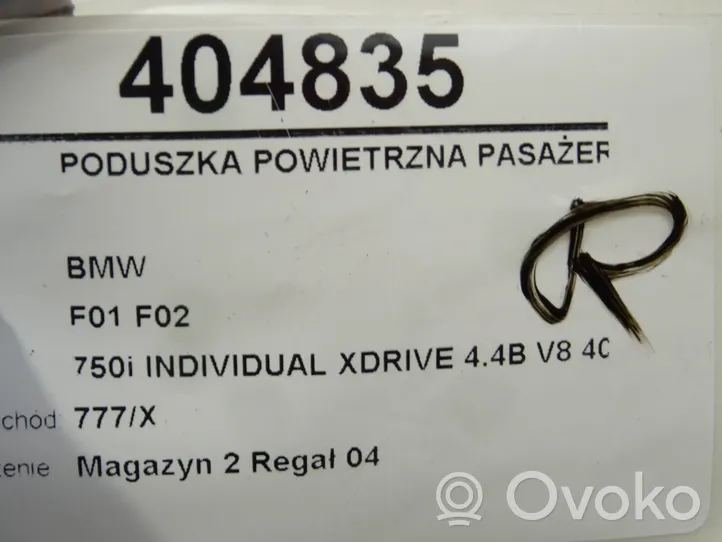 BMW 7 F01 F02 F03 F04 Poduszka powietrzna Airbag pasażera 608739300C