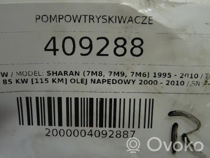 Volkswagen Sharan Purkštukų (forsunkių) komplektas 0414720038