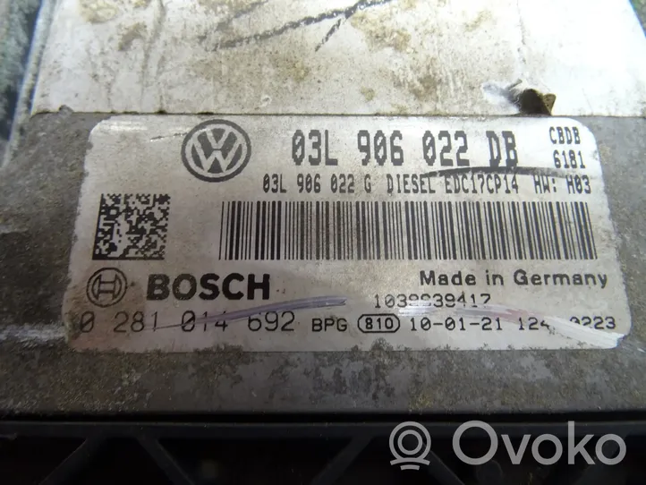 Volkswagen Golf VI Galios (ECU) modulis 03L906022DB