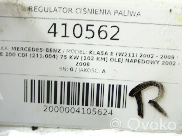 Mercedes-Benz E W211 Regolatore di pressione del carburante 0928400508