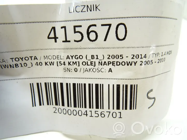 Toyota Aygo AB10 Licznik / Prędkościomierz 83800-0H032