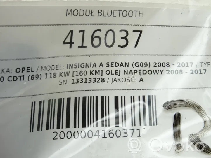 Opel Insignia A Bluetoothin ohjainlaite/moduuli 13313328