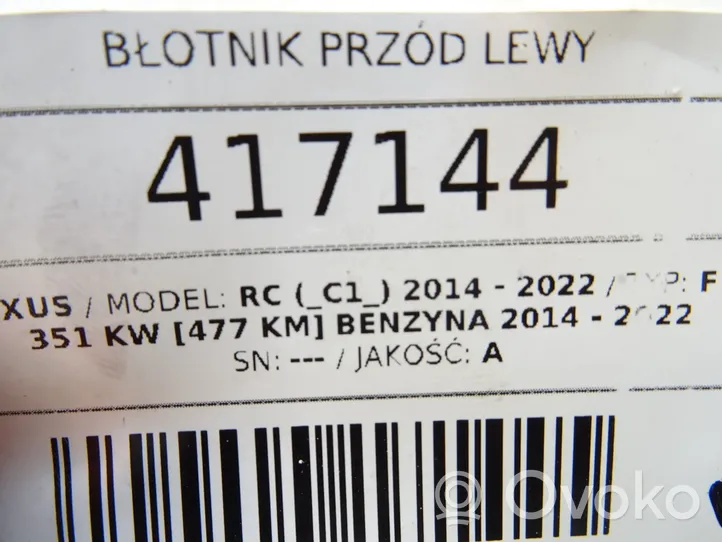 Lexus RC Błotnik przedni 