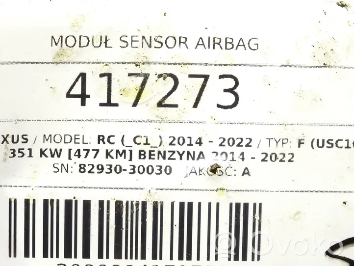 Lexus RC Czujnik uderzenia Airbag 82930-30030