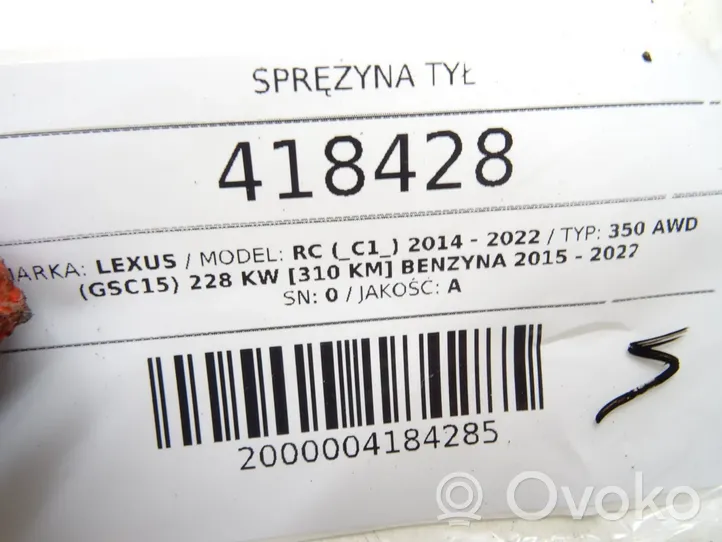 Lexus RC Sprężyna tylna 