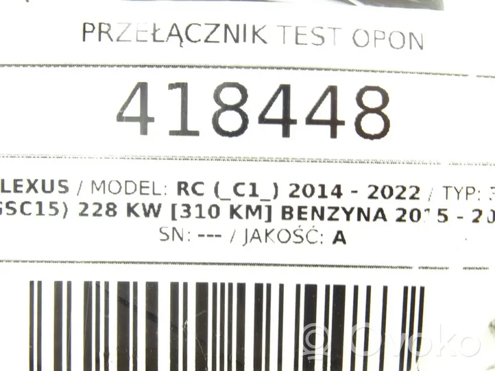 Lexus RC Inne przełączniki i przyciski 15A257