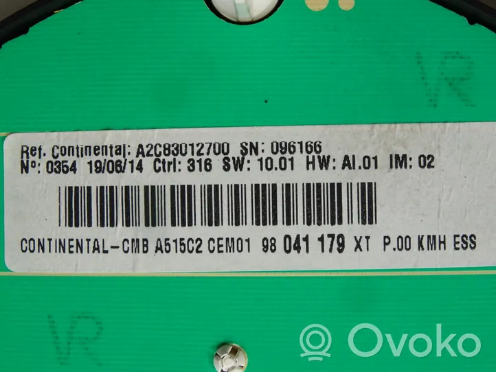 Citroen C3 Tachimetro (quadro strumenti) 98041179XT