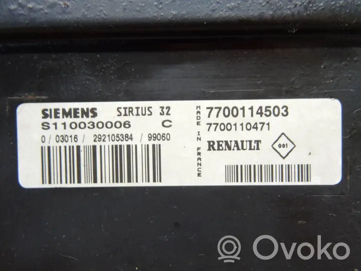 Renault Megane I Komputer / Sterownik ECU silnika 7700114503