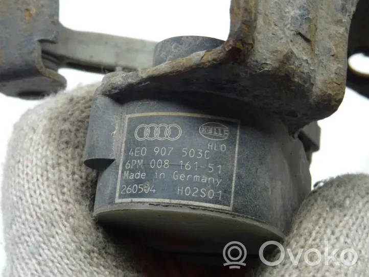 Audi A8 S8 D3 4E Czujnik poziomowania świateł osi przedniej 4E0907503C