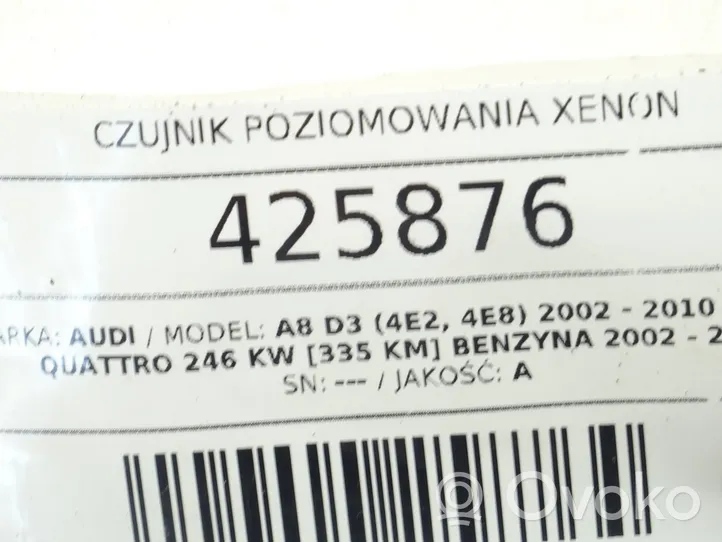 Audi A8 S8 D3 4E Capteur de niveau de phare 4E0907503C