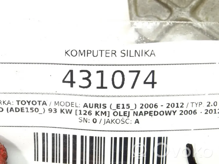 Toyota Auris 150 Moottorin ohjainlaite/moduuli (käytetyt) 89661-12B00