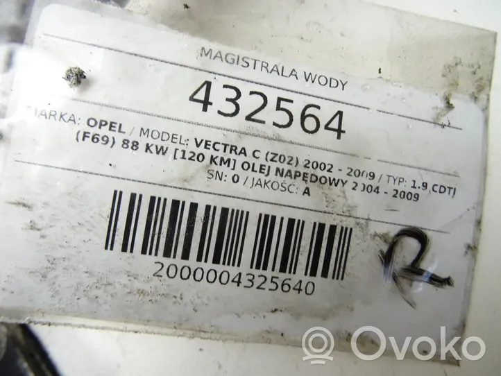 Opel Vectra C Tuyau de liquide de refroidissement moteur 55195737