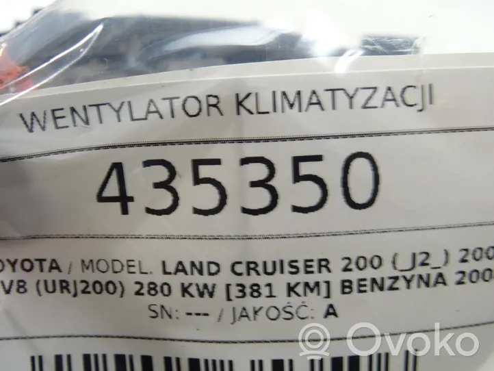 Toyota Highlander XU40 Wentylator / Komplet 