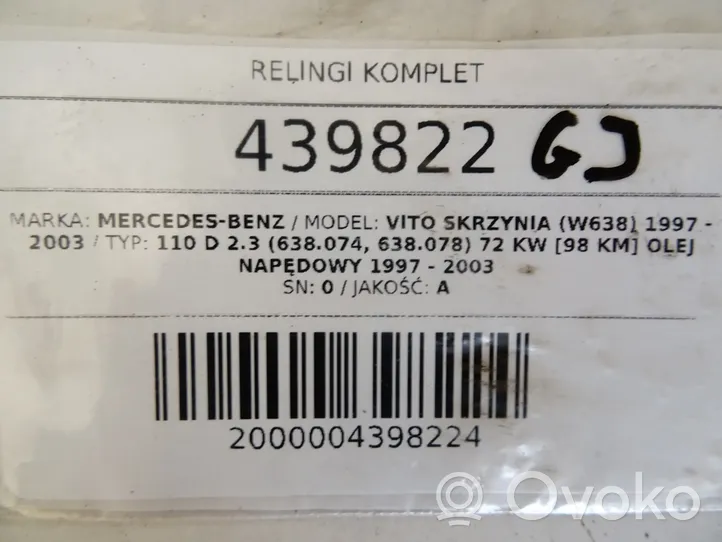 Mercedes-Benz Vito Viano W638 Relingi dachowe 