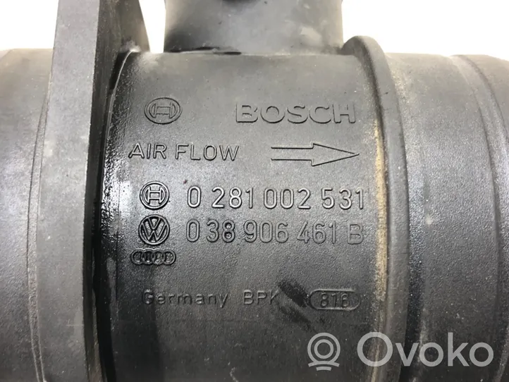 Volkswagen Jetta V Mass air flow meter 0281002531