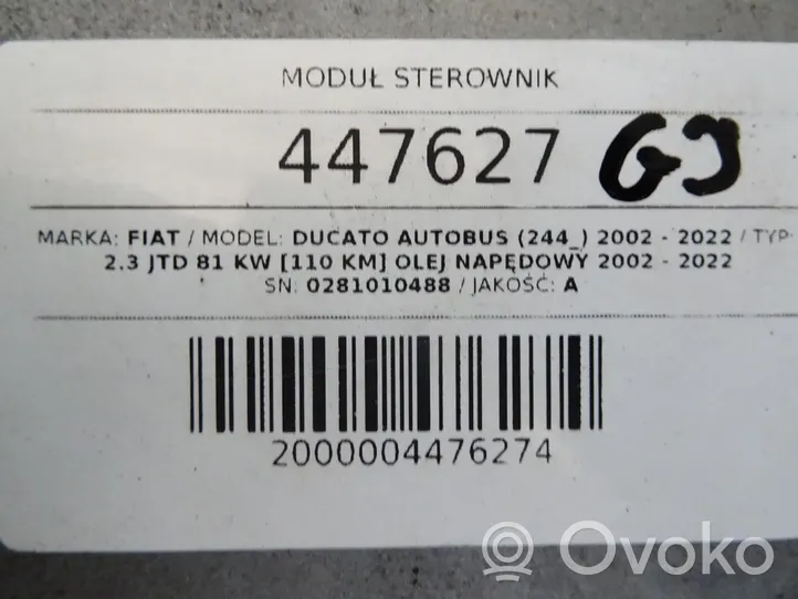 Fiat Ducato Inne komputery / moduły / sterowniki 0281010488