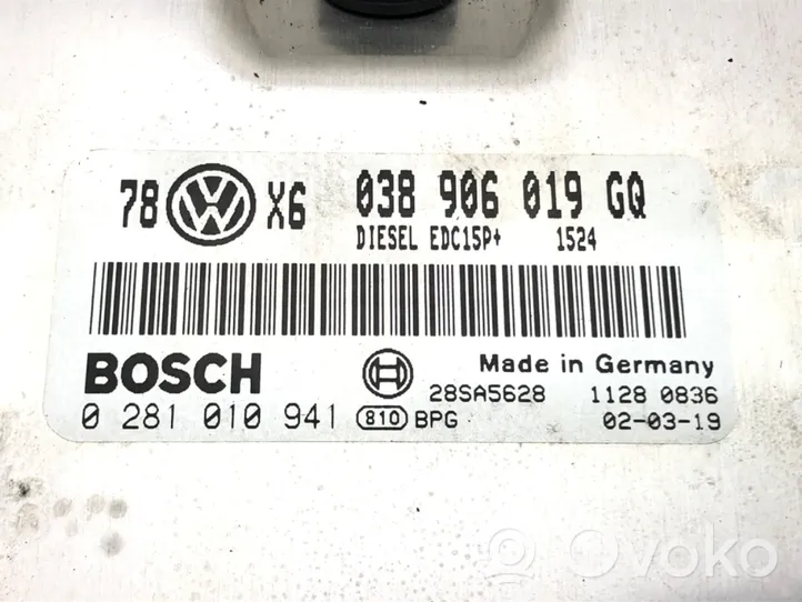 Volkswagen PASSAT B5.5 Unité de commande, module ECU de moteur 038906019GQ