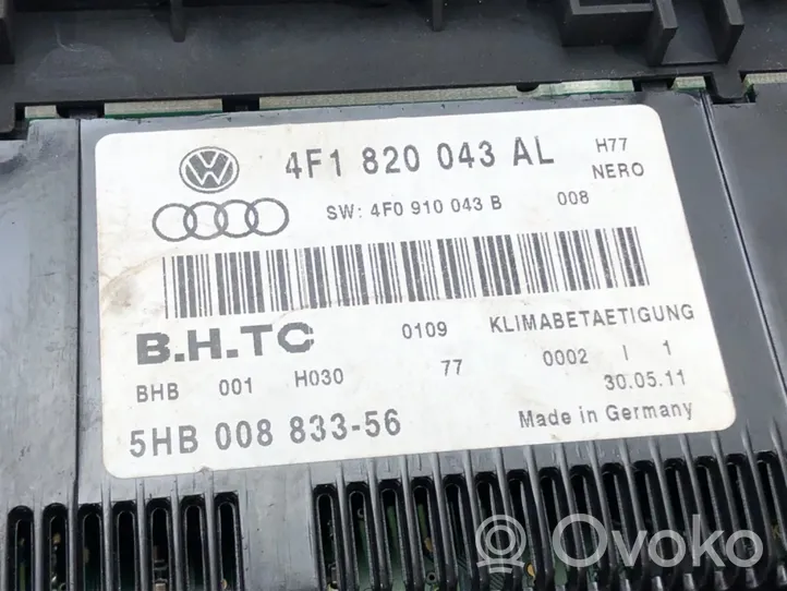 Audi A6 S6 C6 4F Sisätuulettimen ohjauskytkin 4F1820043AL