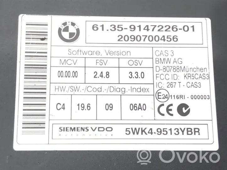 BMW 3 E90 E91 Sterownik / moduł świateł Xenon 9147226