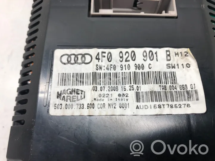 Audi A6 Allroad C6 Compteur de vitesse tableau de bord 4F0920901B